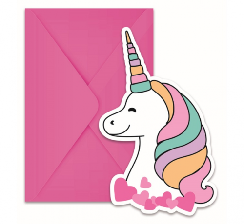 Invitations with envelope Magic Party, 6 pcs