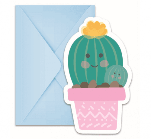 Invitations with Envelopes Cactus, 6 pcs. Invitations with Envelopes Cactus, 6 pcs.