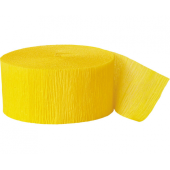 Ribbon with crepe paper, yellow, 24.6 m