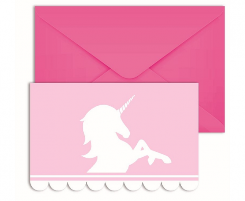 Invitations with Envelopes Believe in Unicorns, 6 pcs.