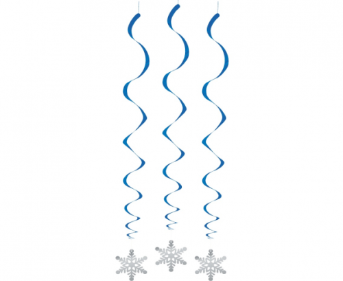 Hanging decoration Snowflakes, length 66 cm, 3 pcs