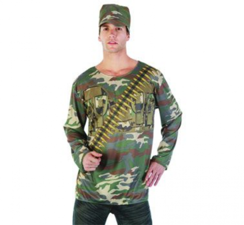 Costume for adults Soldier (shirt, hat), size 56