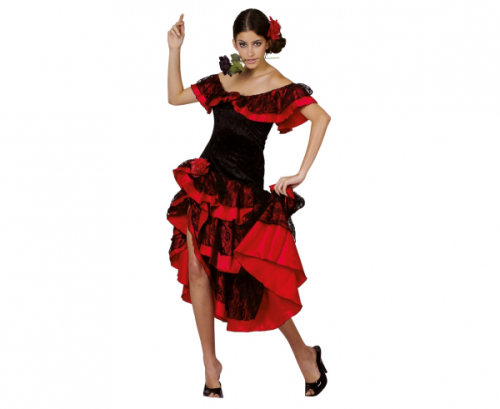 Costume for adults Flamenco (dress, headpiece), size M