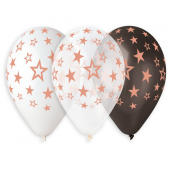 Balloon Premium Hel stars rose gold, 13 inches/ 6 pcs.