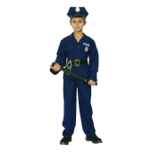 US Cop role-play set (shirt, belt, pants, hat), size 110/122