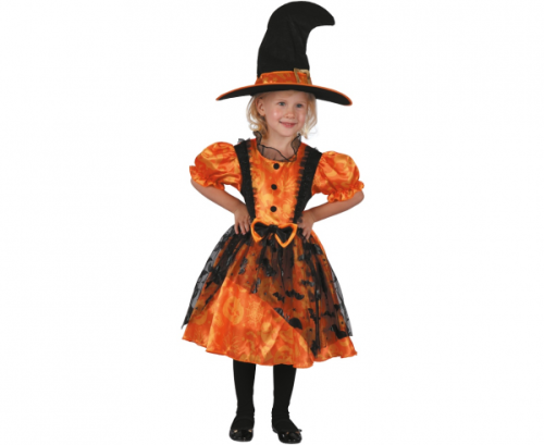 Costume for children Pumpkin Witch (dress, hat), size 92/104 cm