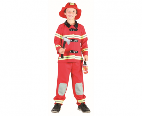 Fire Fighter role-play set (jacket, pants, hat), size 110/120 Fire Fighter role-play set (jacket, pants, hat), size 110/120