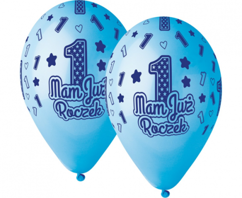 Balloons Mam już roczek, blue, 13