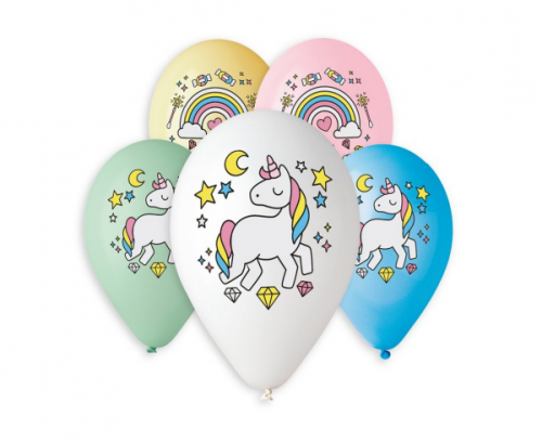 Premium helium balloons Unicorn and Rainbow, 13