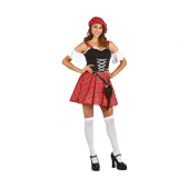 Costume for adult  Scottish elegant (dress, cap, bag), size L
