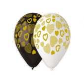 Premium helium balloons Golden Hearts, 13