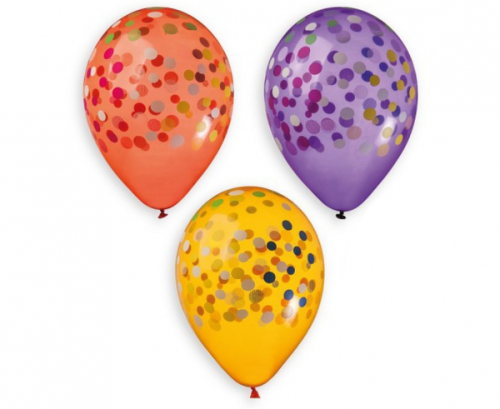 Balloon Premium Hel Colors confetti, crystal mix, 13