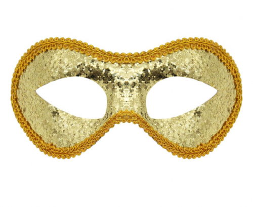 Glitter mask, gold