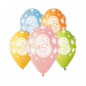 Balloons with overprint 3, assorted, 13