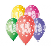 Balloons with overprint 18, assorted, 13