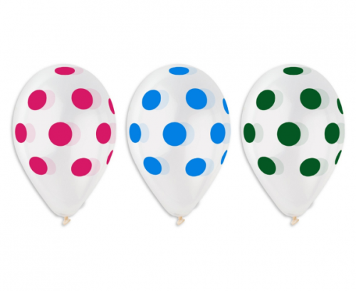 Balloon Premium Hel Colors dots, transparent, 13 Balloon Premium Hel Colors dots, transparent, 13