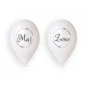 Воздушные шары с польской надписью Męż i Żona, 13 &quot;/ 4 шт.