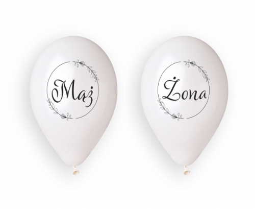 Воздушные шары с польской надписью Męż i Żona, 13 &quot;/ 4 шт.