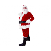 Santa Role-Play set (hat, blouse, pants, gloves, belt, beard, shoe covers  costume), one size