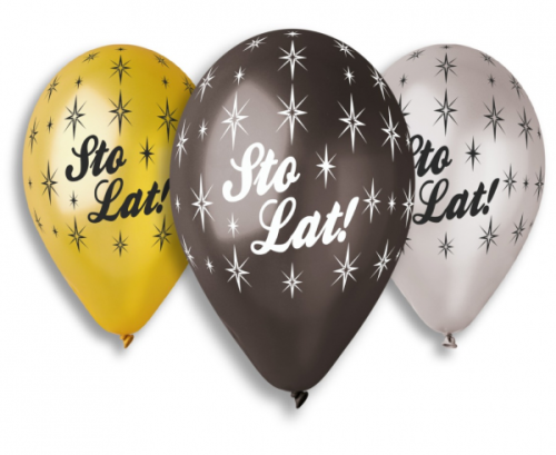 Metallic balloons Sto lat, 13 Metallic balloons Sto lat, 13