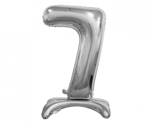 B&C standing foil balloon Digit 7, silver, 74 cm B&C standing foil balloon Digit 7, silver, 74 cm