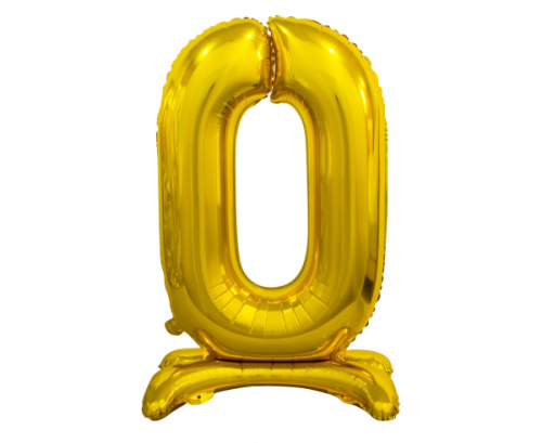 B&C standing foil balloon Digit 0, gold, 74 cm B&C standing foil balloon Digit 0, gold, 74 cm