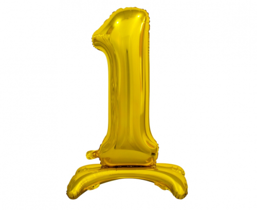 B&amp;C stāvošs folijas balons Digit 1, zelts, 74 cm