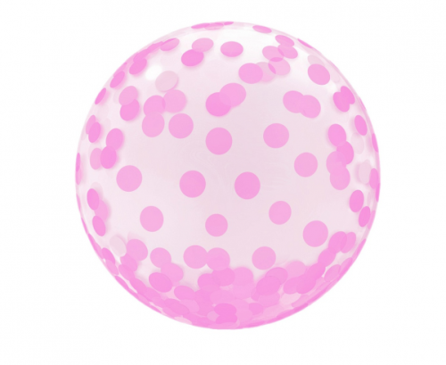 Хрустальный шар, розовые точки, 18 дюймов