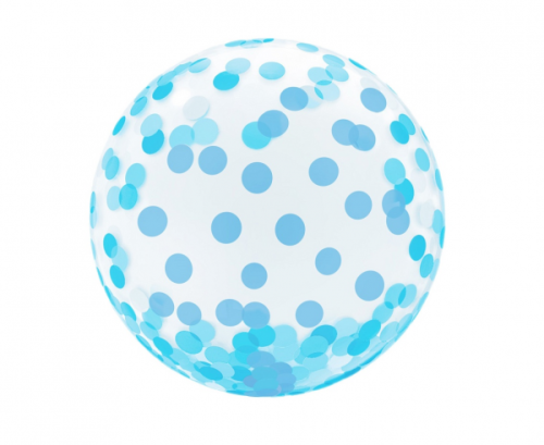 Хрустальный шар, синие точки, 18 дюймов