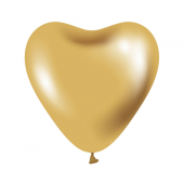 Beauty&amp;Charm baloni, platīna zelta sirdis 12&quot; / 6 gab.