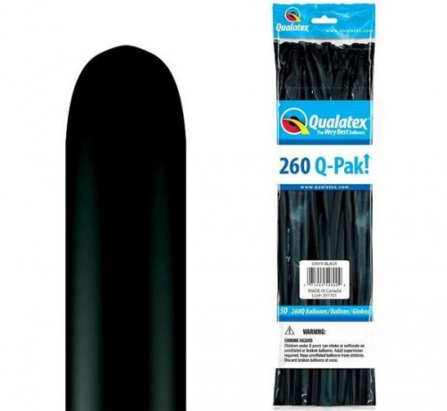 Balloon QL modeling latex 260, black/ 50 pcs. Balloon QL modeling latex 260, black/ 50 pcs.