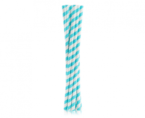Papīra dzeršanas salmiņi SHAKE, piparmētru zaļas svītras, 8x252mm / 10 gab.