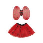 Costume for children Ladybird, deluxe (wings, skirt tutu)