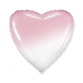 Folijas balons Jumbo FX — sirds (balti rozā gradients)