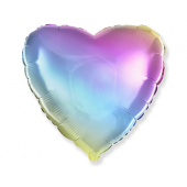 Folijas balons Jumbo FX — sirds (pasteļkrāsu gradients)
