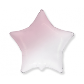 Folijas balons Jumbo FX — zvaigzne (balti rozā gradients)