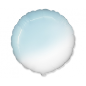 Воздушный шар фольгированный Jumbo FX RND, (бело-голубой градиент)