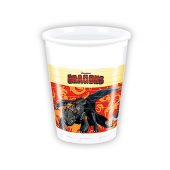 Plastic cups Dragons, 200 ml, 8 pcs