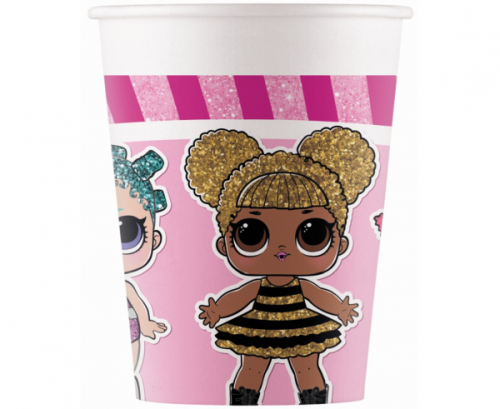 Paper cups LOL Glitterati, 200 ml, 8 pcs Paper cups LOL Glitterati, 200 ml, 8 pcs
