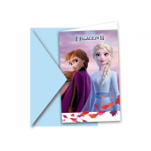 Invitations with envelopes Frozen 2, 6 pcs