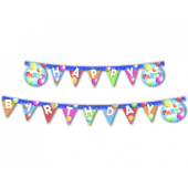 Banner Happy Birthday Sparkling Balloons, 160 cm