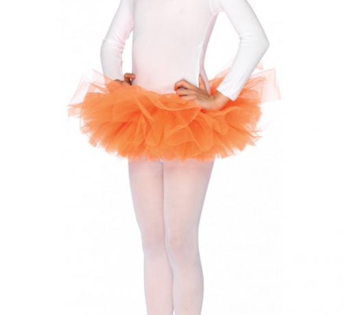 Organza tutu, costume for children, orange, one size