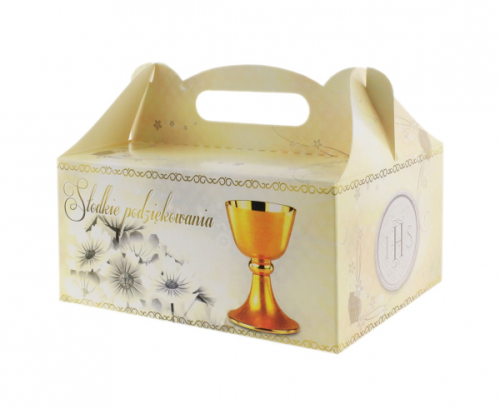 Wedding cake paper box, white, 19 x 14 x 19 cm, 10 pcs.