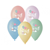 Воздушные шары премиум-класса 1-й День Рождения (Кролик), 13 &quot;/ 5 шт.