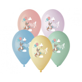 Premium baloni 1. dzimšanas diena (Ķengurs), 13&quot; / 5 gab.