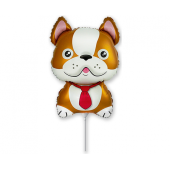 Foil balloon FX - Mini Bulldog, brown