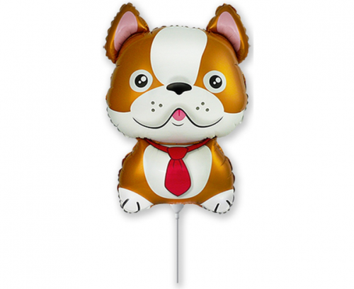 Foil balloon FX - Mini Bulldog, brown