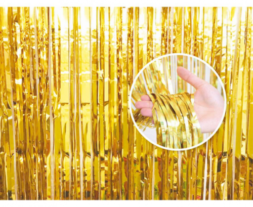Fring Door Curtain, gold, 90x240 cm