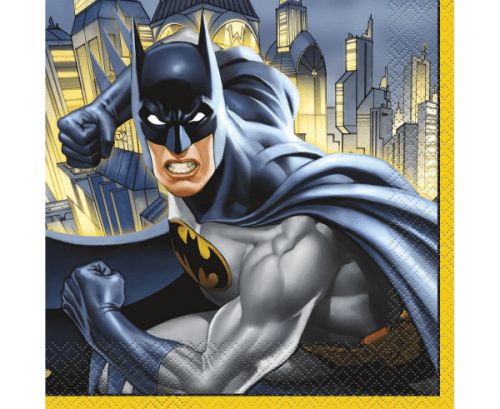 Paper napkins Batman, 33x33 cm, 16 pcs