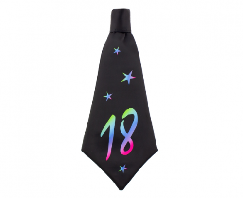 Birthday tie 18, size 42x18 cm
